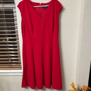 Calvin Klein Vibrant Red Midi Dress